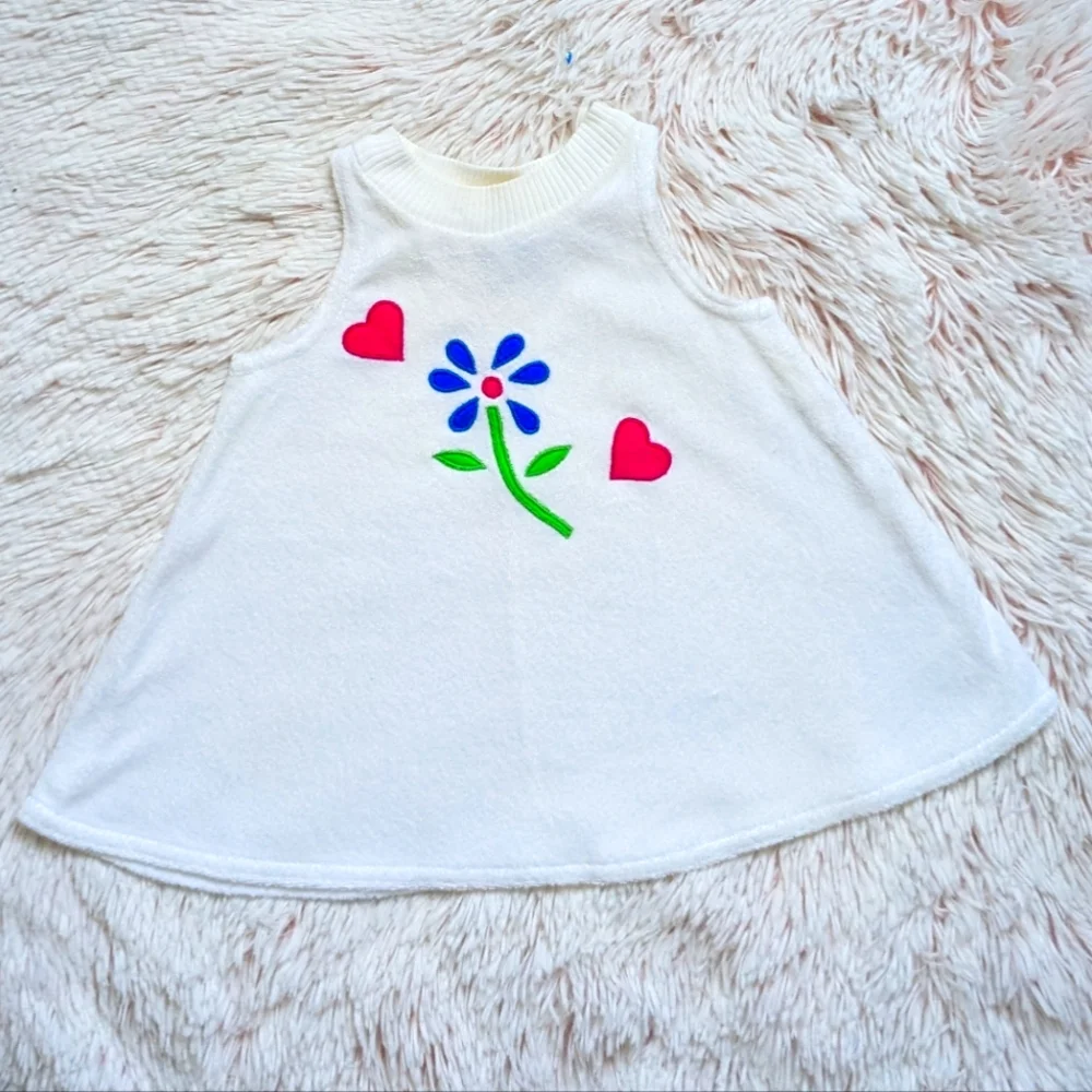 Florence Eiseman Embroidered Terrycloth Swim Cover-up 9-12m